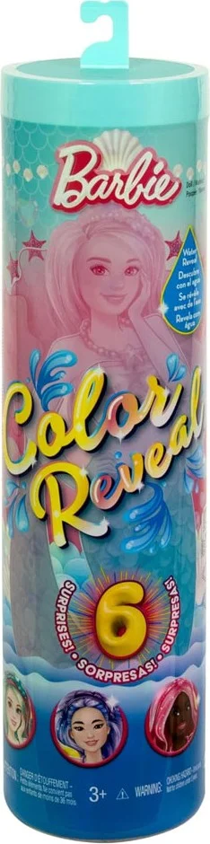 باربي Color Reveal Color Changing Surprise Mermaid Series HRK12