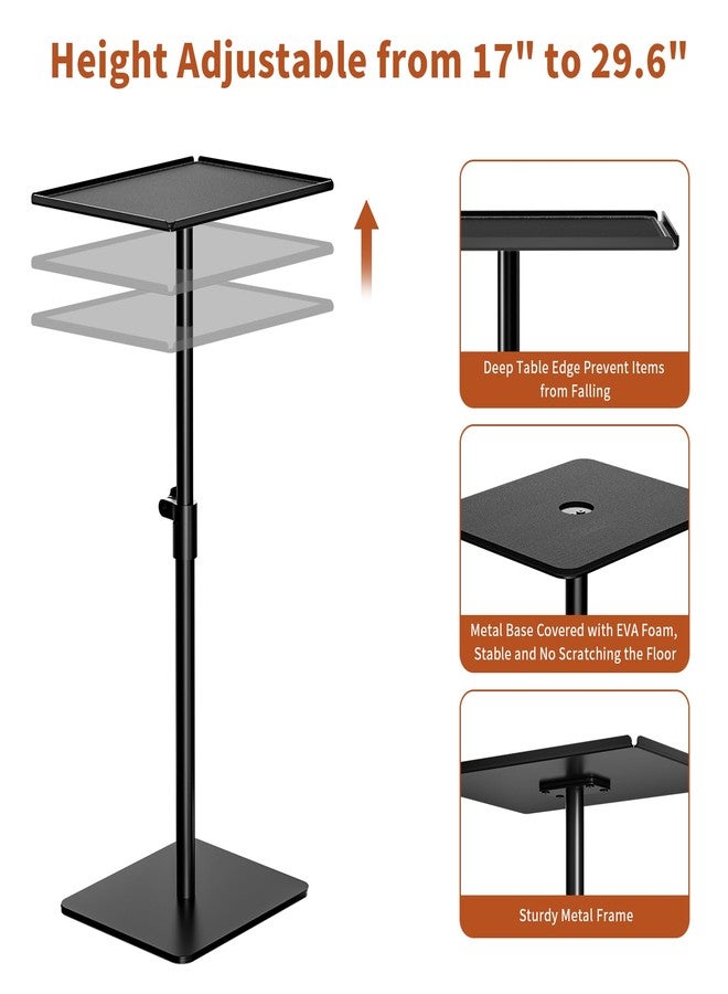 RCHYFEED Metal End Table, Height Adjustable Side Tables Living Room, Small Side Table for Small Spaces with Matte Black Tray, Square Drink Coffee Tables Sofa Table for Bedroom, Sofa Tray Table Indoor - Image 4