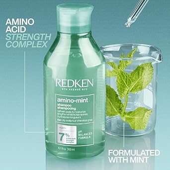 REDKEN Scalp Relief Shampoo Soothing Formula Cleanses and Purifies Greasy Hair and Sensitised Lengths Refreshes the Roots and Adds No Weight Amino Mint 300 ml - Image 3