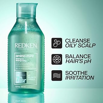 REDKEN Scalp Relief Shampoo Soothing Formula Cleanses and Purifies Greasy Hair and Sensitised Lengths Refreshes the Roots and Adds No Weight Amino Mint 300 ml - Image 2