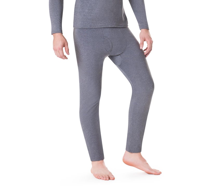 ROCKY Men's Thermal Underwear Men Long Johns for Men Thermal Pants Mens Long Underwear Bottoms Warm Mans Base Layer Pants (Large, Melange Grey, Standard Weight 185 GSM, One Pack) - Image 1