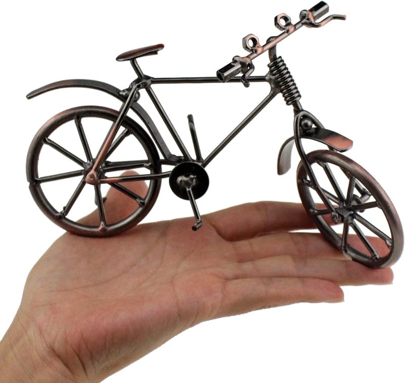 Tipmant Antique Vintage Bicycle Retro Iron Bike Model Office Home Décor Accents Room Desk Decoration Ornaments Handmade Handcrafts - Image 2