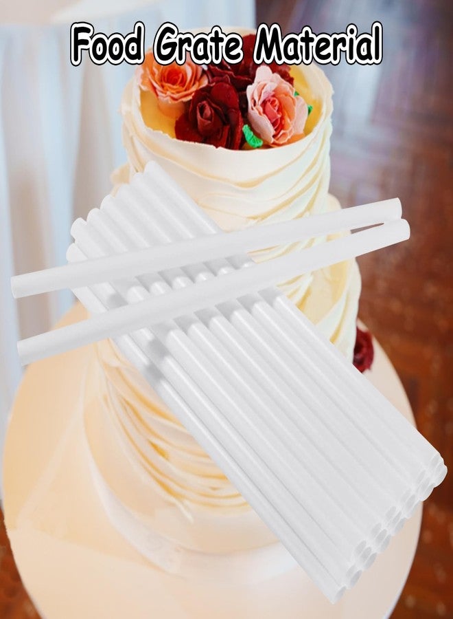 GBACHOOSE 200PCS White Plastic Cake Dowels Rods for Tiered Cakes Construction, Cake Supports for Stacking Support Cake Round Dowels Straws(0.47 Inch Diameter 9.5 Inch Length) - Image 3