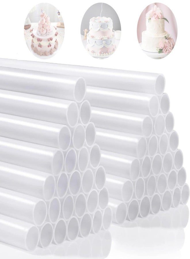GBACHOOSE 200PCS White Plastic Cake Dowels Rods for Tiered Cakes Construction, Cake Supports for Stacking Support Cake Round Dowels Straws(0.47 Inch Diameter 9.5 Inch Length) - Image 1