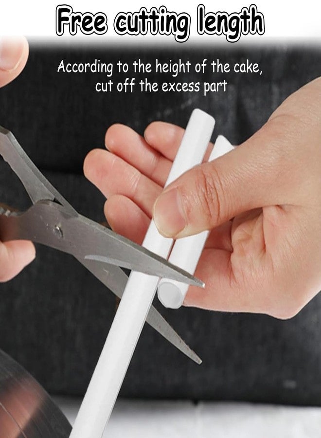 GBACHOOSE 200PCS White Plastic Cake Dowels Rods for Tiered Cakes Construction, Cake Supports for Stacking Support Cake Round Dowels Straws(0.47 Inch Diameter 9.5 Inch Length) - Image 4