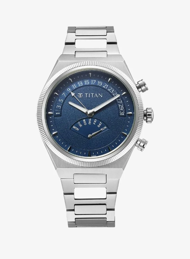 TITAN Men's Stainless Steel Analog Watch 90180SM01 - 43 mm