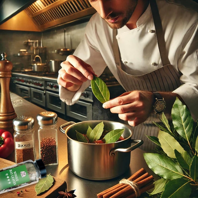 52USA Whole Bay Leaves - 2 oz Jar of All Natural Dried Bay Leaves for Cooking - Image 3