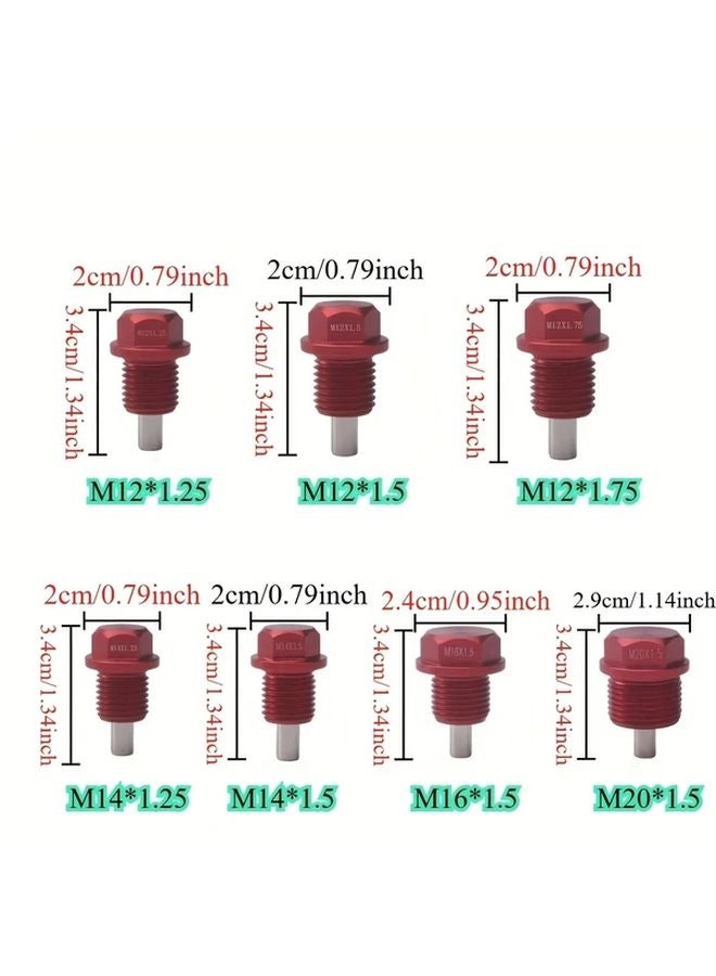 Magnetic Oil Drain Plug 4 Pcs M12 x 1 25 With Washer Engine Aluminum Alloy Sump Nut - Image 3