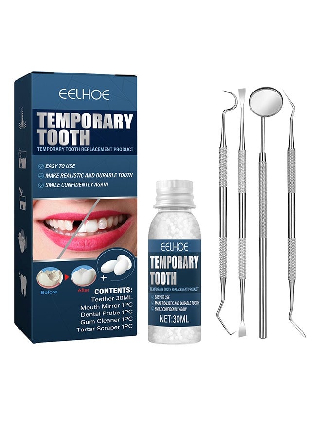 EELHOE Tooth Repair Kit - Temporary Fake Teeth Replacement Kit with Dental Mirror Tools for Temporary Restoration  - Image 1
