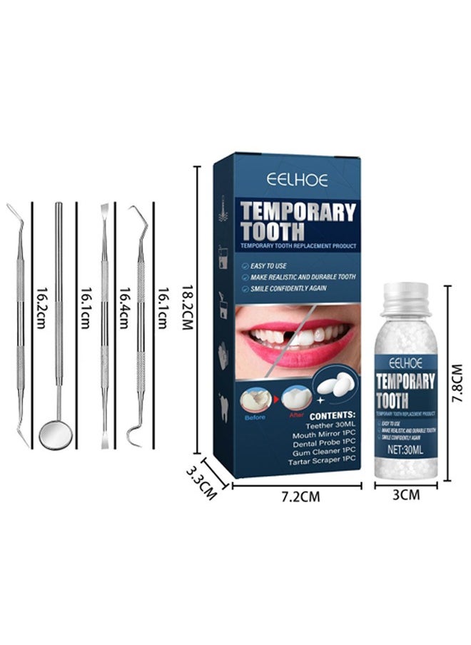 EELHOE Tooth Repair Kit - Temporary Fake Teeth Replacement Kit with Dental Mirror Tools for Temporary Restoration  - Image 2