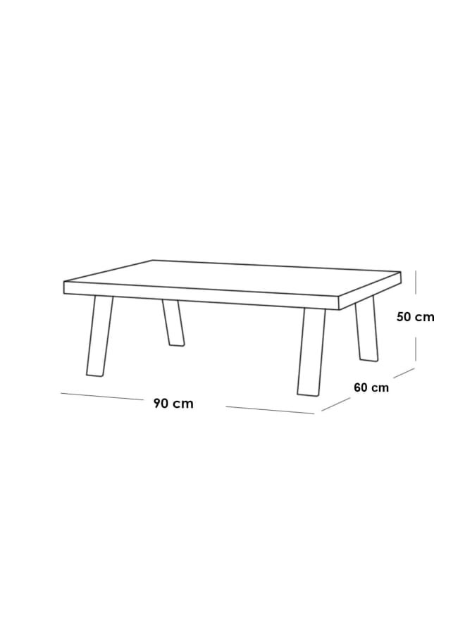 Sampa Rattan Iron and Waterproof Fabric Outdoor Furniture Set 4 Pieces - Grey - Image 4