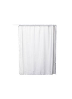 Tendance High Quality Polyester Diamond Pattern Shower Curtain White 180 x 200cm 1211100  - Image 1
