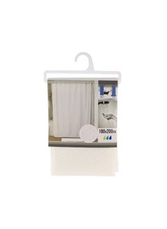 Tendance High Quality Polyester Diamond Pattern Shower Curtain White 180 x 200cm 1211100  - Image 2