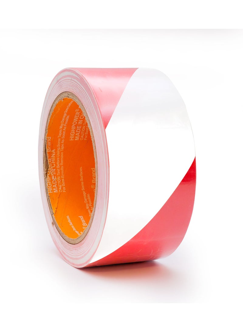 درافل شريط تحذير أرضيات من مادة البولي فينيل كلوريد من دورافيل، 2 بوصة × 25 مترًا، شريط تحذير ذاتي اللصق، حاجز تحذيري مقاوم للماء، أشرطة لاصقة للمنازل والمستودعات والمصانع والمدارس والبناء (أحمر/أبيض، 25 مترًا) - Image 3