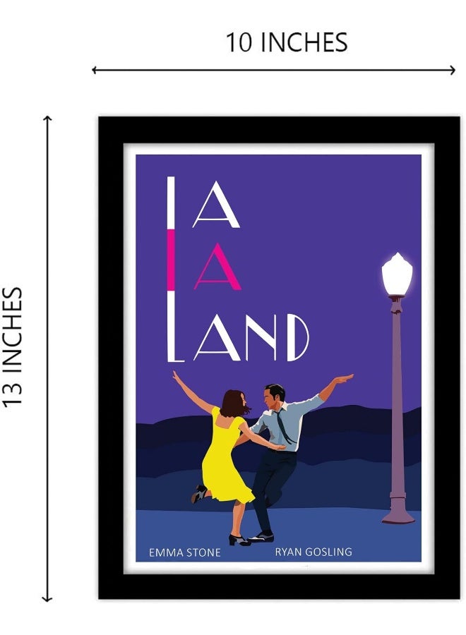 GRAY WALL Hollywood Poster Frame La La Land Movie Framed Poster For Room & Office - Image 3