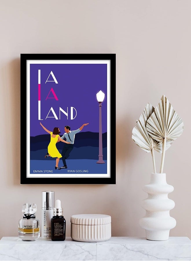 GRAY WALL Hollywood Poster Frame La La Land Movie Framed Poster For Room & Office - Image 2