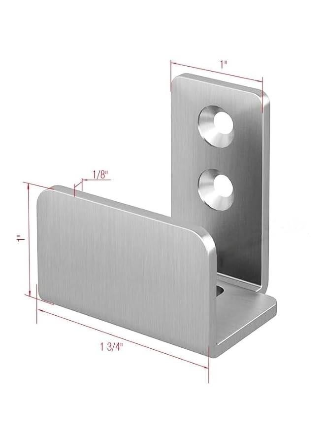 Stainless Steel Floor Guide Wall Mount Sliding Barn Door Hardware Up to 1-3/8W 1-1/4H Set of 2 - Image 5