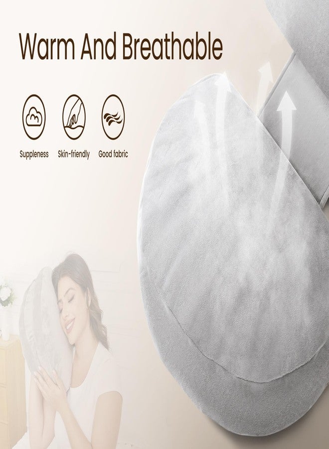 Tinkerz Pregnancy Pillow for Sleeping Memory Foam Pillow for Side Sleeper, Maternity Pillow Support for Back, Belly, HIPS for Pregnant Women, Portable and Adjustable Travel Wedge Velvet Grey - Image 3