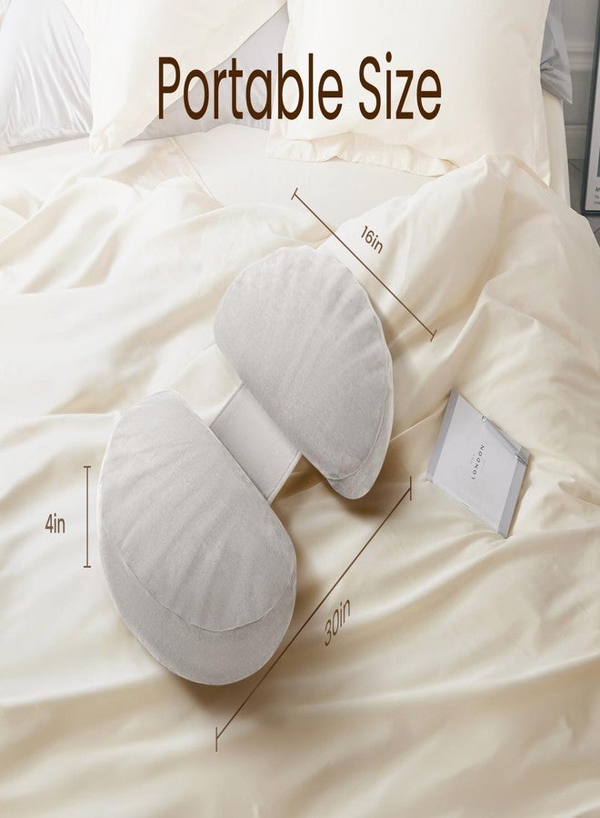 Tinkerz Pregnancy Pillow for Sleeping Memory Foam Pillow for Side Sleeper, Maternity Pillow Support for Back, Belly, HIPS for Pregnant Women, Portable and Adjustable Travel Wedge Velvet Grey - Image 5