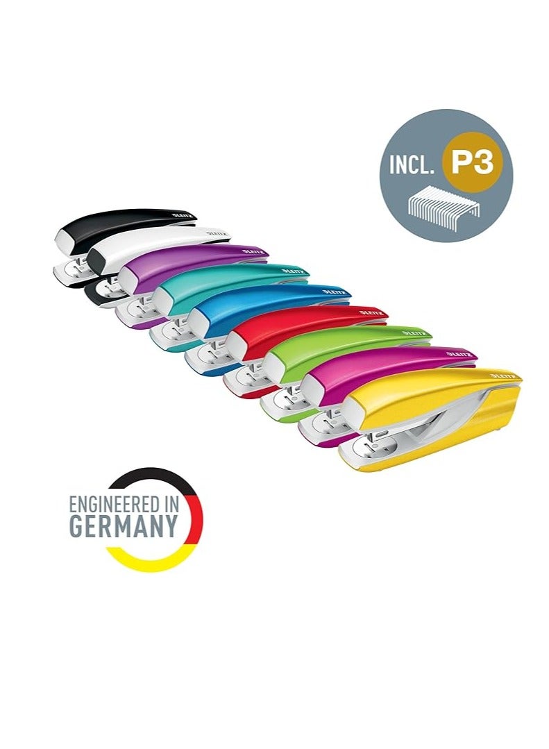 LEITZ مُدبِّس لايتز، سعة 30 ورقة، هيكل معدني مريح، يشمل دبابيس، مجموعة WOW، 5502 - أصفر - Image 5