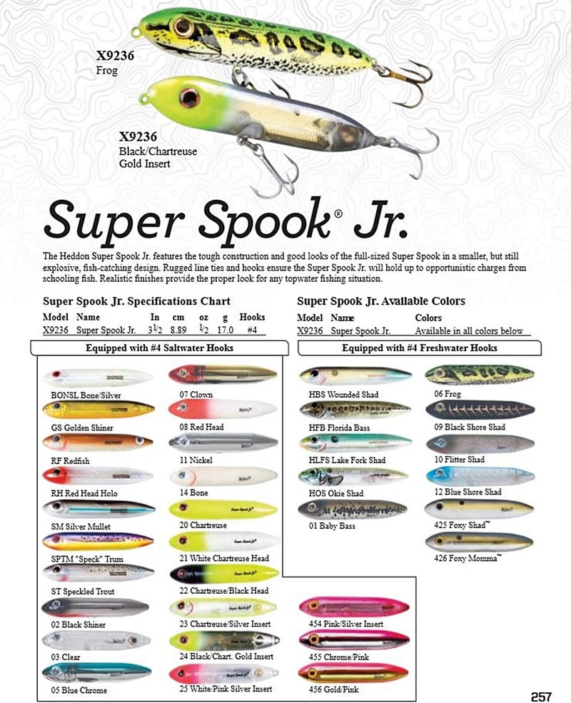 Heddon Super Spook Topwater Fishing Lure for Saltwater and Freshwater, Bone, Jr (1/2 oz) - Image 2