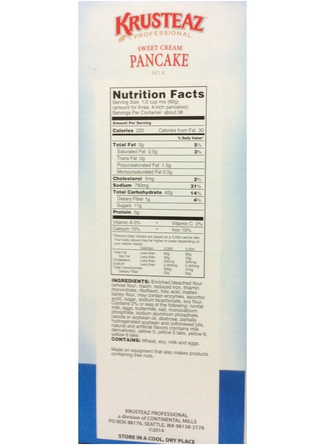Krusteaz Krusteaz SWEET CREAM PANCAKE Mix 5lbs. (2-Pack) Restaurant Quality  - Image 2