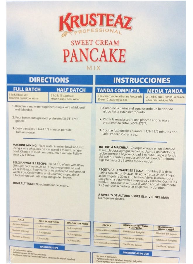Krusteaz Krusteaz SWEET CREAM PANCAKE Mix 5lbs. (2-Pack) Restaurant Quality  - Image 1