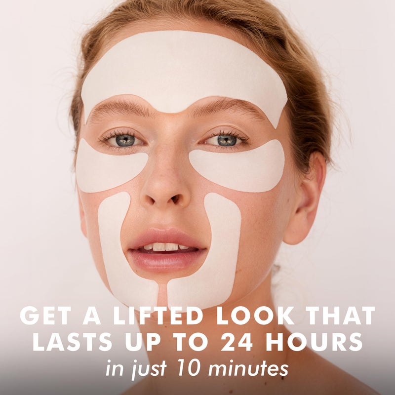 skyn ICELAND Facelift in-a-Bag, Firming Hydrogel Masks for Forehead, Smile Lines and Under Eyes. Cooling Gel Facial Patches with Peptides and Coenzyme Q10. Treatment for All Skin Types, Vegan, 6 Pcs. - Image 2