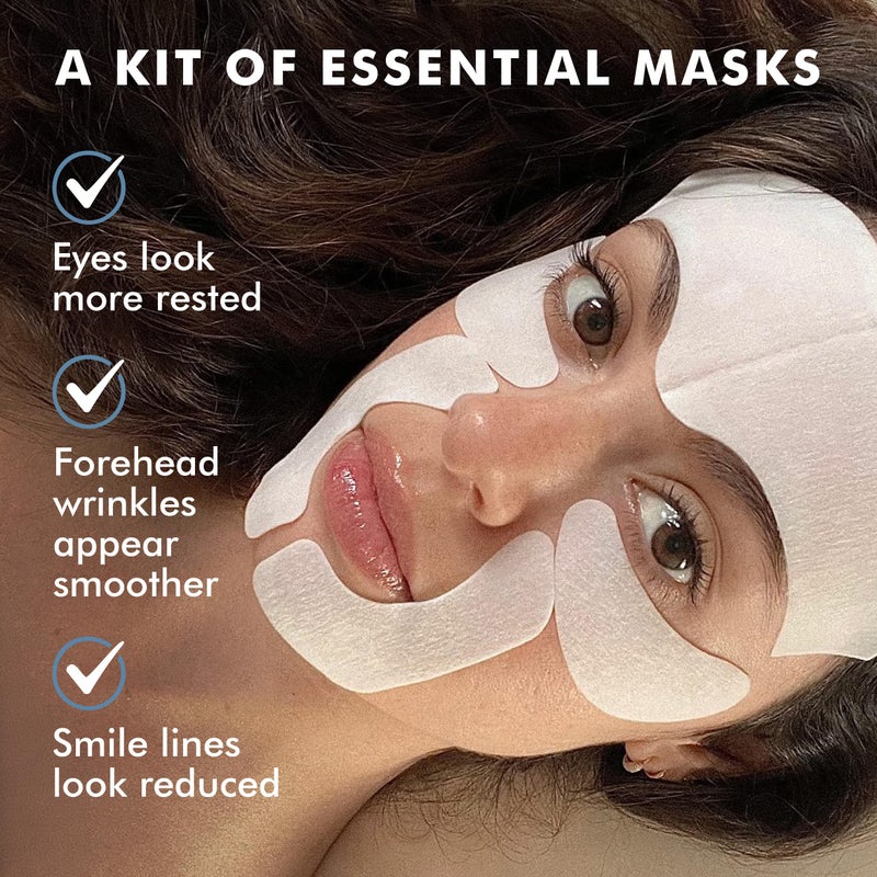 skyn ICELAND Facelift in-a-Bag, Firming Hydrogel Masks for Forehead, Smile Lines and Under Eyes. Cooling Gel Facial Patches with Peptides and Coenzyme Q10. Treatment for All Skin Types, Vegan, 6 Pcs. - Image 4