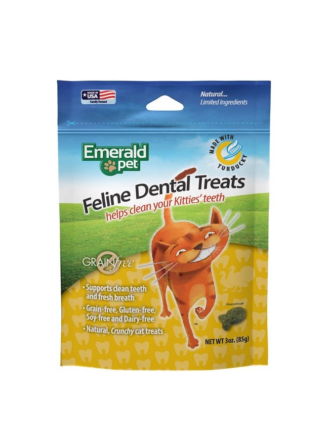 Feline Dental Treats - Tasty and Crunchy Cat Dental Treats Grain Free - Natural Dental Treats to Clean Cat Teeth, Freshen Cat Breath, and Reduce Plaque and Tartar Buildup - Turducky Treats, 3 oz - pzsku/Z3B6343070BDD7481BAFCZ/45/_/1737031288/0e05a903-1d66-457a-acad-bf727822e946