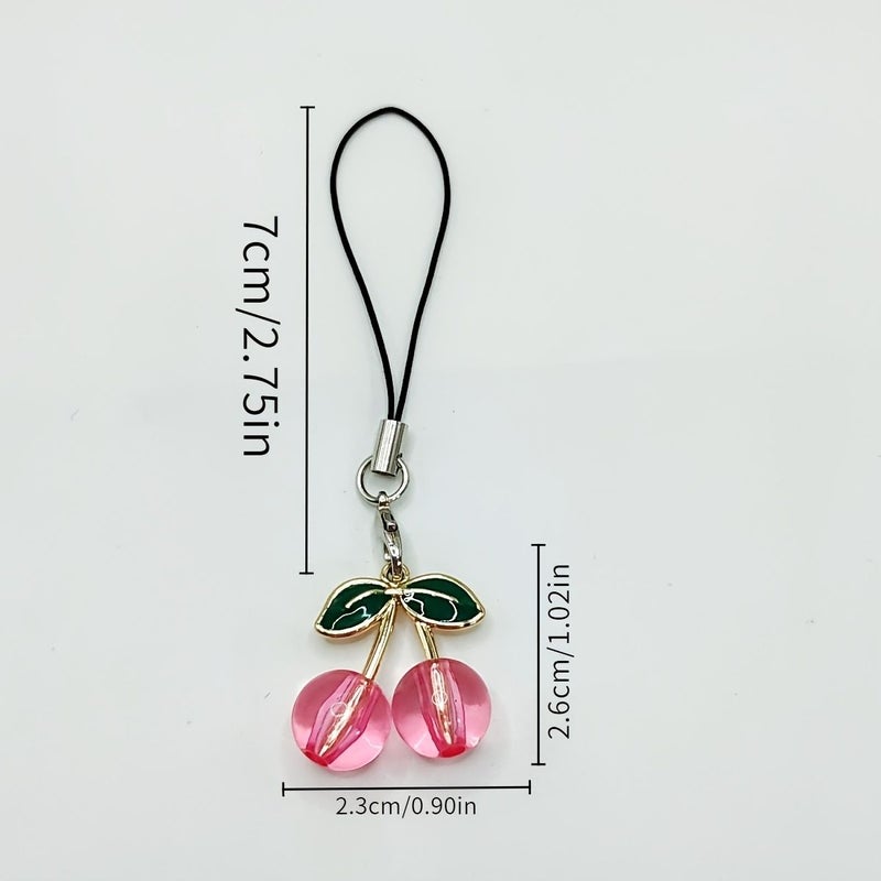 Pink Cherry Crystal Pendant Usb Charm Gift for Friends Besties - Image 4