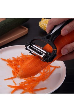 Generic Premium Vegetable Peeler with Soft Grip Handle and Extra Sharp Stainless Steel Blade - Perfect Kitchen Peeler for Vegetables, Fruits, Potatoes, Carrots, Apples - Black  - Image 3