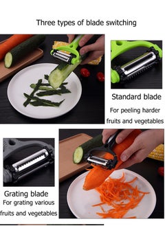 Generic Premium Vegetable Peeler with Soft Grip Handle and Extra Sharp Stainless Steel Blade - Perfect Kitchen Peeler for Vegetables, Fruits, Potatoes, Carrots, Apples - Black  - Image 4