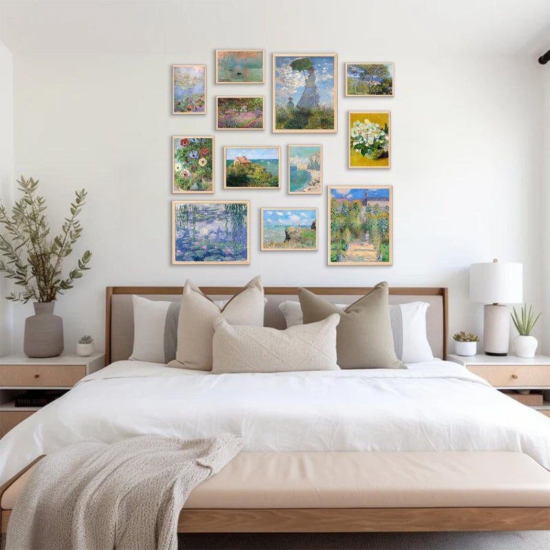 KBKBART Claude Monet Eclectic Wall Art, Monet Prints for Wall Decor, Eclectic Home Decor Canvas Impressionist Painting, Monet Water Lilies Exhibition Poster for Room Aesthetic, Classic Monet Gallery Art Prints Maximalist Decor - UNFRAMED - Image 5