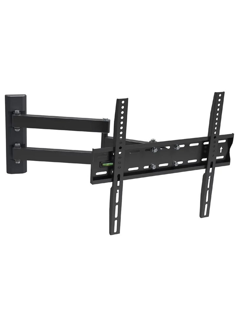 Skill Tech SH 44P Articulating TV Wall Mount - Full Motion Dual Arm Extension for 26-55 inch LED, LCD, OLED TVs | Tilt, Swivel, Rotation, 20° Adjustable, Max VESA 400x400, 66 lbs Capacity, Low Profile Design & Cable Management (Black) - Image 1