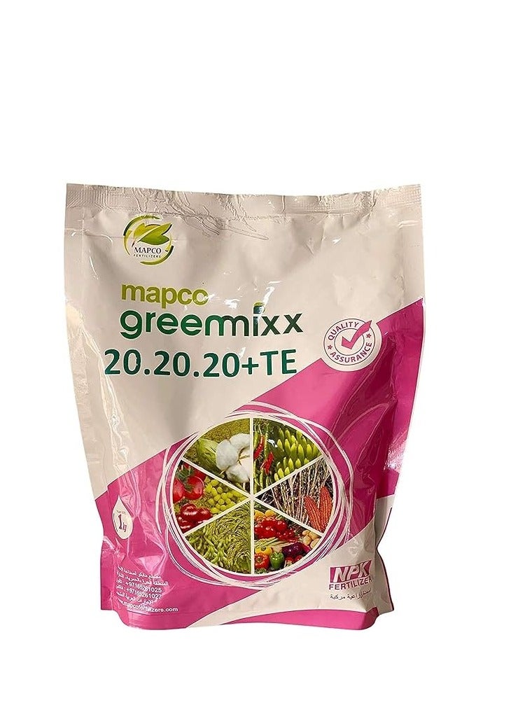 SUCCESS Success NPK 20-20-20 "Water Soluble Fertilizer" 1KG Best Flowers, Fruits and Vegetation Growth 
