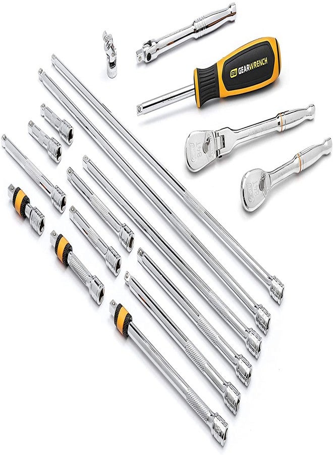 GEARWRENCH 18 Piece 1/4" Drive Ratchet & Drive Tool Accessory Set - 89075 - Image 1