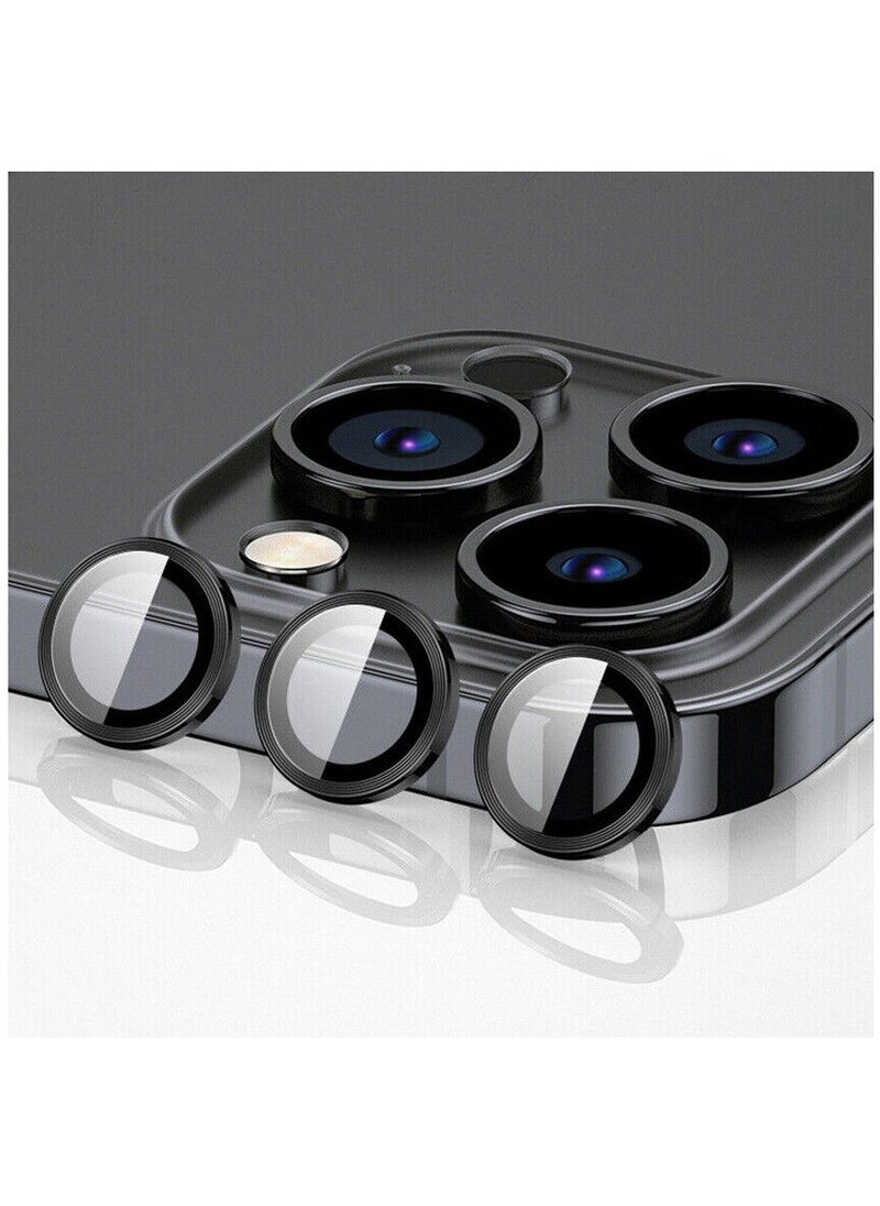 MOCOM Camera lens Protector Ring for iPhone 15 Pro Max / 15 Pro - Black 