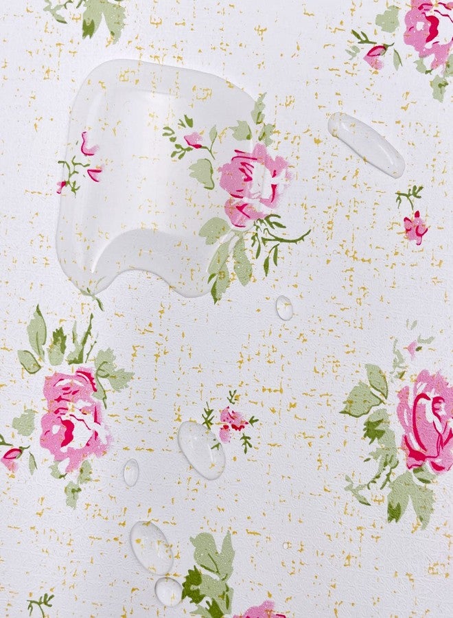 Yifasy 32.8ft Roll Pink Rose Shelf Liner Peel and Stick Wallpaper Revamp Furniture Wall Surface Decor Paper (L-393.7x17.7 Inch) - Image 2