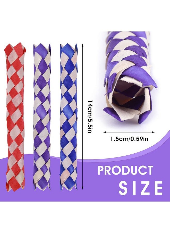 Prasacco Prasacco 24 Pcs Chinese Finger Traps Classic Bamboo Finger Trap Cool Birthday Party Favors Goodie Bag Stuffers (4 Colors Random)  - Image 2