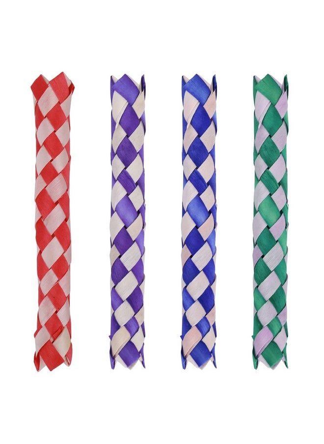 Prasacco Prasacco 24 Pcs Chinese Finger Traps Classic Bamboo Finger Trap Cool Birthday Party Favors Goodie Bag Stuffers (4 Colors Random)  - Image 4