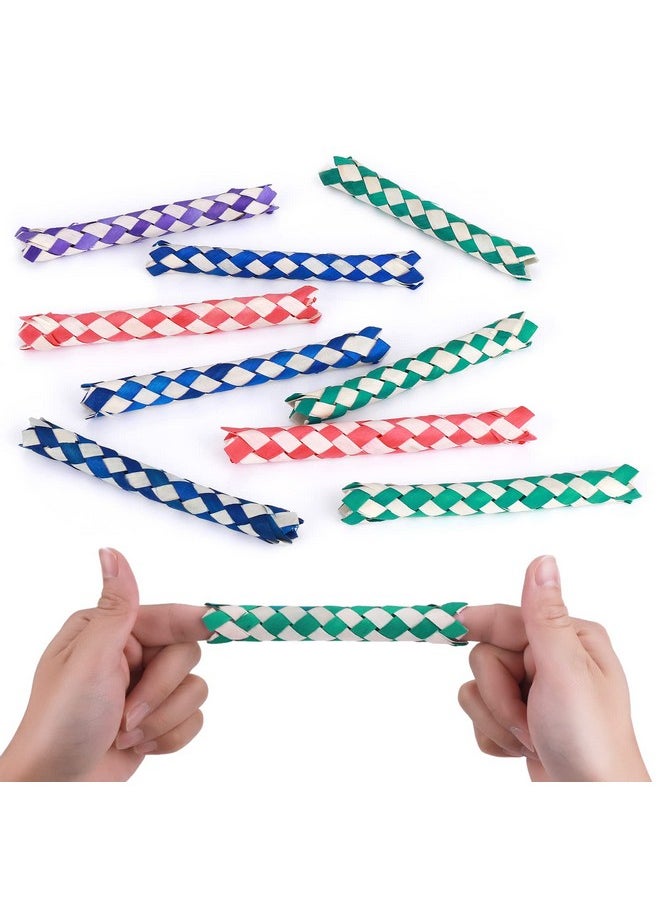 Prasacco Prasacco 24 Pcs Chinese Finger Traps Classic Bamboo Finger Trap Cool Birthday Party Favors Goodie Bag Stuffers (4 Colors Random)  - Image 5