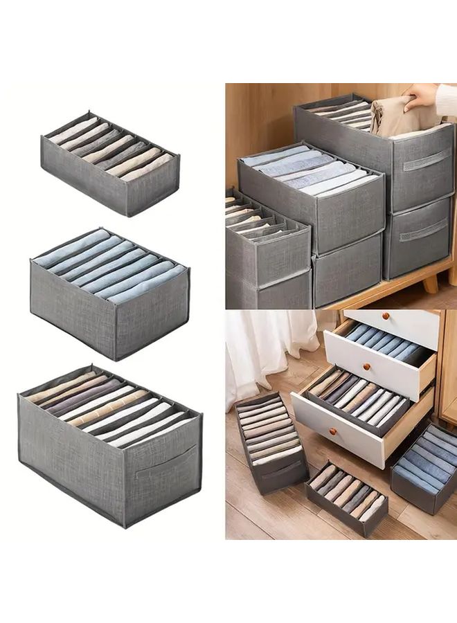 Foldable 7 Grid Clothes Organizer Portable Wardrobe Storage Box Small Size 13 78x6 69x5 91 Inch - Image 1