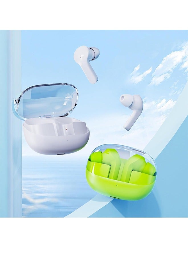 T06 Wireless Sports Headphones Gaming Headsets Bluetooth 5.3 Stereo Earbud Case for Music and Calling Green  - Image 4