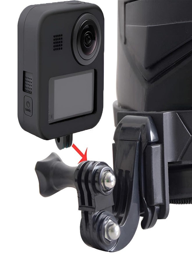 Like Star حزام تثبيت خوذة LikeStar® 3M متوافق مع جميع كاميرات GoPro Hero 9/8/7/6 وSJCAM وYi وDJI OSMO Action وغيرها من كاميرات الحركة، حامل خوذة دراجة نارية متين وثابت قابل للتعديل بزاوية 180 درجة - Image 2
