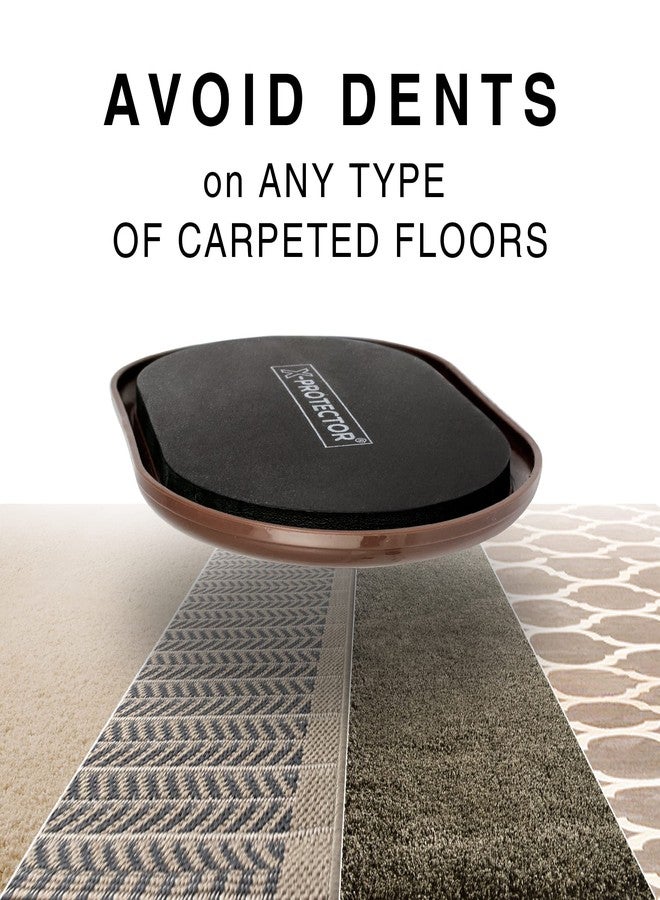 إكس-بروتيكتور منزلقات أثاث X-Protector للسجاد - 4 قطع 6 بوصات × 3.5 بوصات - أفضل وسادات نقل شديدة التحمل - منزلقات للأثاث. انقل أثاثك بسهولة مع منزلقات نقل الأثاث القابلة لإعادة الاستخدام للسجاد! - Image 5