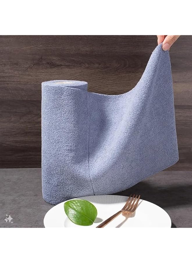 PROMASS Cleaning Cloths Roll Reusable Microfiber, Washable and Absorbent Microfiber Towels for Kitchen, Dish, Window, and Car Cleaning, Multi-Purpose Towels (Grey) - Image 1