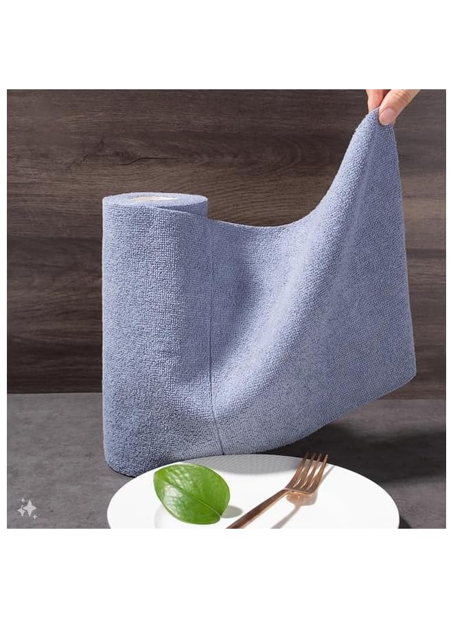 PROMASS Cleaning Cloths Roll Reusable Microfiber, Washable and Absorbent Microfiber Towels for Kitchen, Dish, Window, and Car Cleaning, Multi-Purpose Towels (Grey) - Image 2