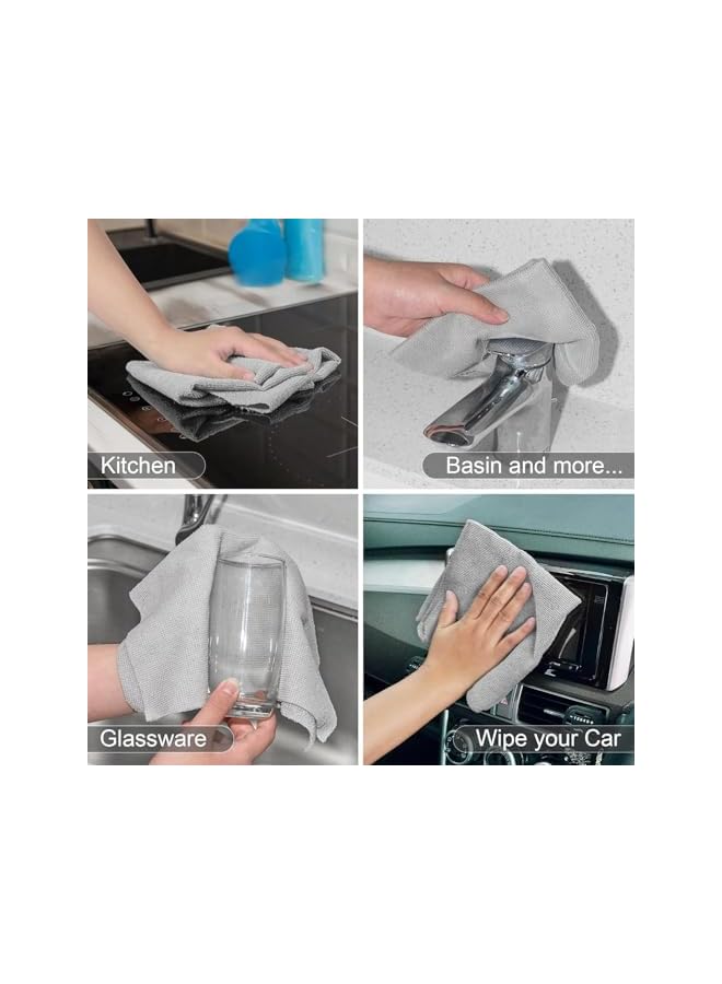 PROMASS Cleaning Cloths Roll Reusable Microfiber, Washable and Absorbent Microfiber Towels for Kitchen, Dish, Window, and Car Cleaning, Multi-Purpose Towels (Grey) - Image 5