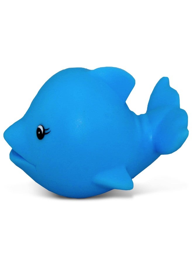 Puzzled DolliBu Dolphin Bath Buddy Squirter - Floating Blue Dolphin Rubber Bath Toy, Fun Water Squirting Bathtime Play for Toddlers, Cute & Soft Sea Life Animal Toy for The Bathtub, Beach and Pool for Kids - Image 1